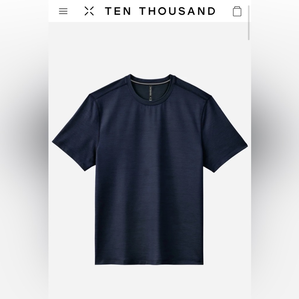 Men's Navy Blue workout shirt from Ten Thousand